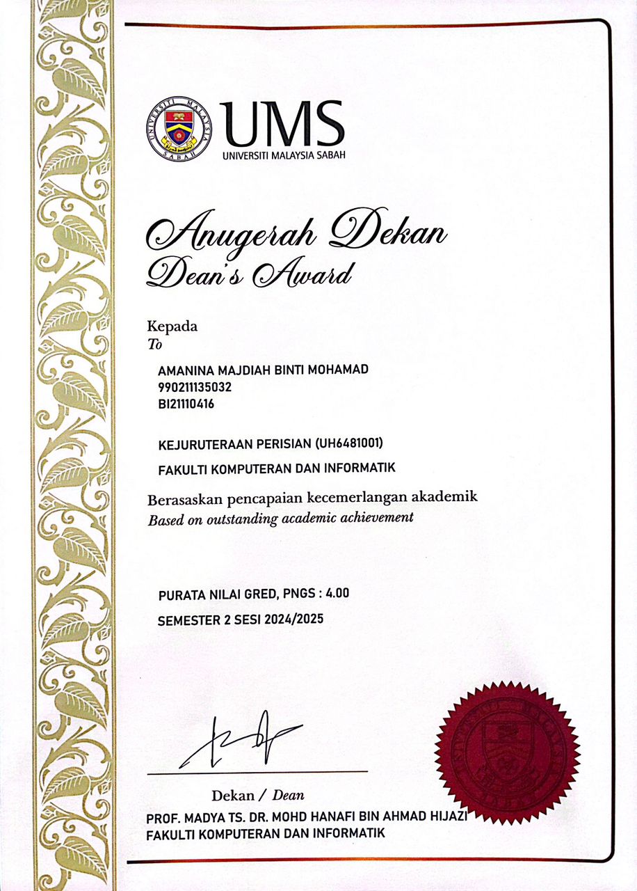 Dean's Award UMS